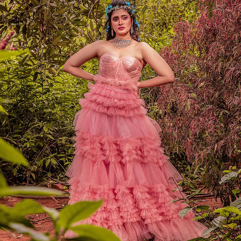 Ready-made Bridal White Gowns Tamil Nadu